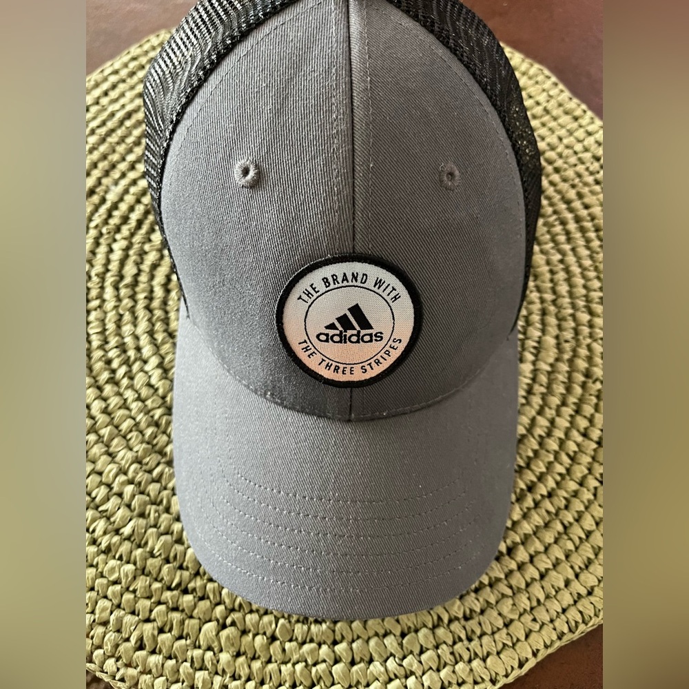 Adidas Gray and Black Trucker Cap NWOT
